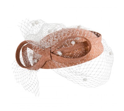 ceremonial hat - Iris+voile - nude pink