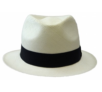 Panama hat - Bob - white/black