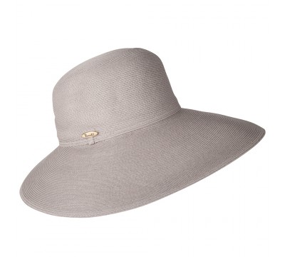 Wide Brim hat -Melina - grey - travel hat
