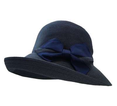 Wide brim hat - Chloé - navy - travel hat