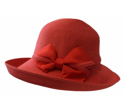 Wide brim hat - Chloé- coral - travel hat