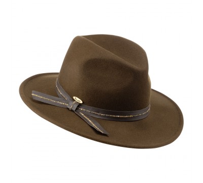 Fedora hat - Lauren - tobacco brown