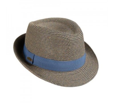 Trilby hat - Trilby - blue melange - travel hat