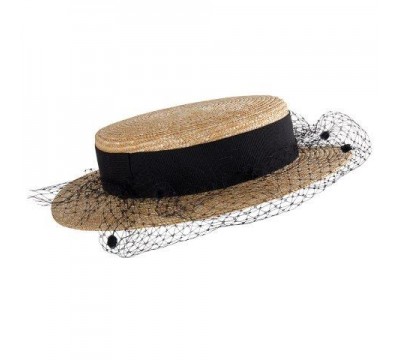 Ceremonial hat - Nena - natural - black veil