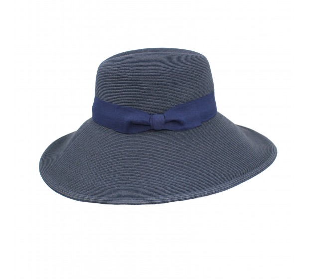 Bronté Wide brim hat - Jacqueline - navy