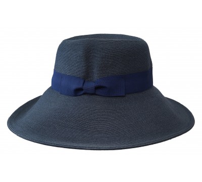 Wide brim hat - Jacqueline - navy