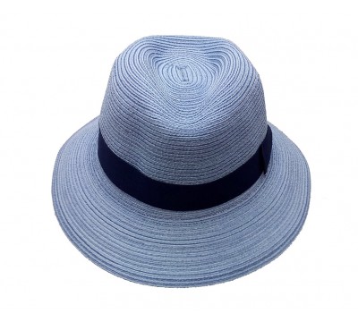 Fedora hat - Josephine - blue melange - travel hat