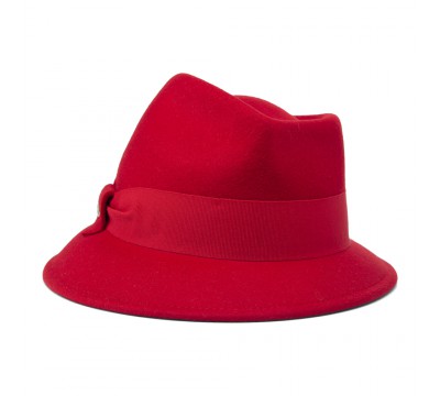 Trilby hat - Jade - red<br />&nbsp;