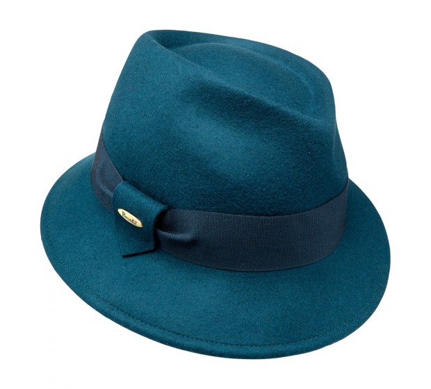 Bronté Trilby hat - Jade - teal green