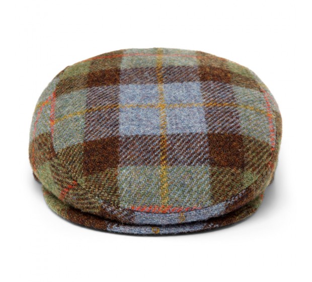 Cap - Mark- multicolour check - Harris Tweed