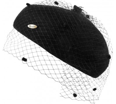 Beret - Claar- Black with veil