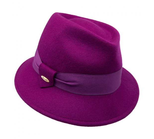 Bronté Trilby hat - Jade - fuchsia pink