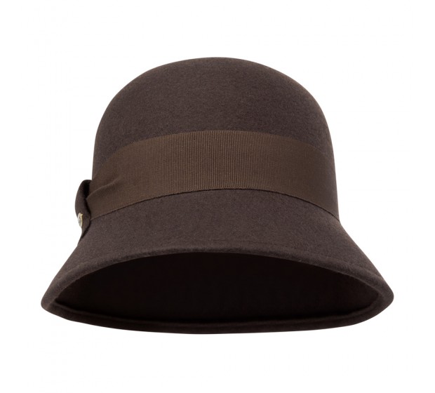 Bronté Cloche hat - Natalie -mocca brown