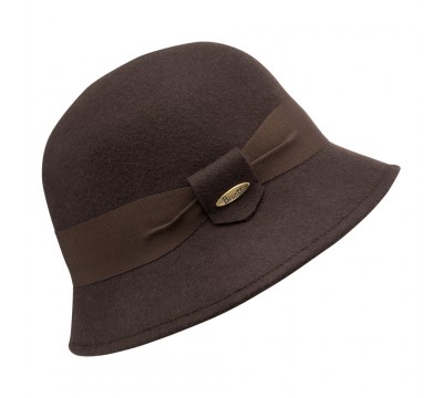 Cloche hat - Natalie -mocca brown