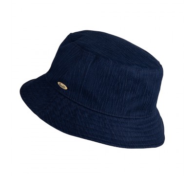 Bucket hat -  Barney - blue cotton