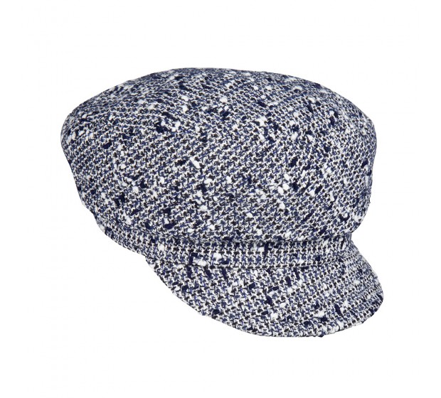 Bronté Cap - Ella - Linton Tweed - navy/white