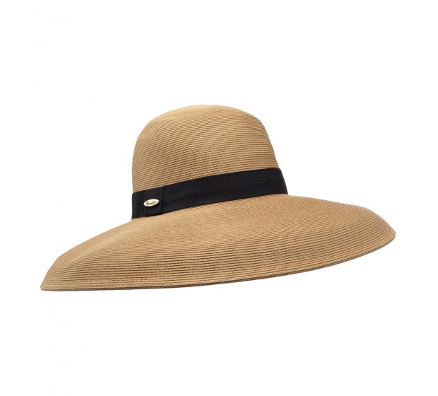 Bronté Wide Brim hat - Deborah - camel