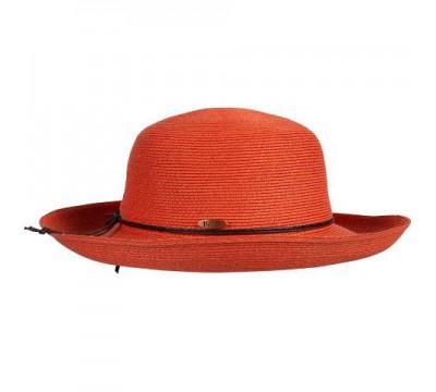 Wide brim hat - Anna - orange - travel hat