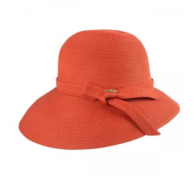 Wide brim hat - Joanna - orange - travel hat