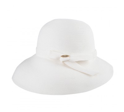 Wide brim hat - Joanna - white - travel hat