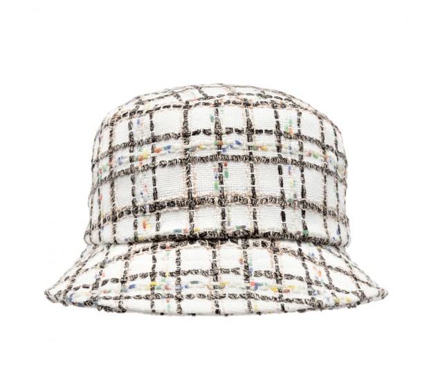 Bucket hat -  Matt - white/black Linton Tweed