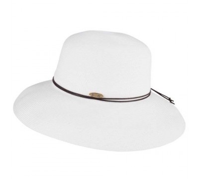 Wide brim hat - Anna - white - travel hat