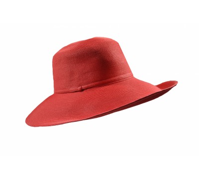 Wide Brim hat - Melina - red - travel hat
